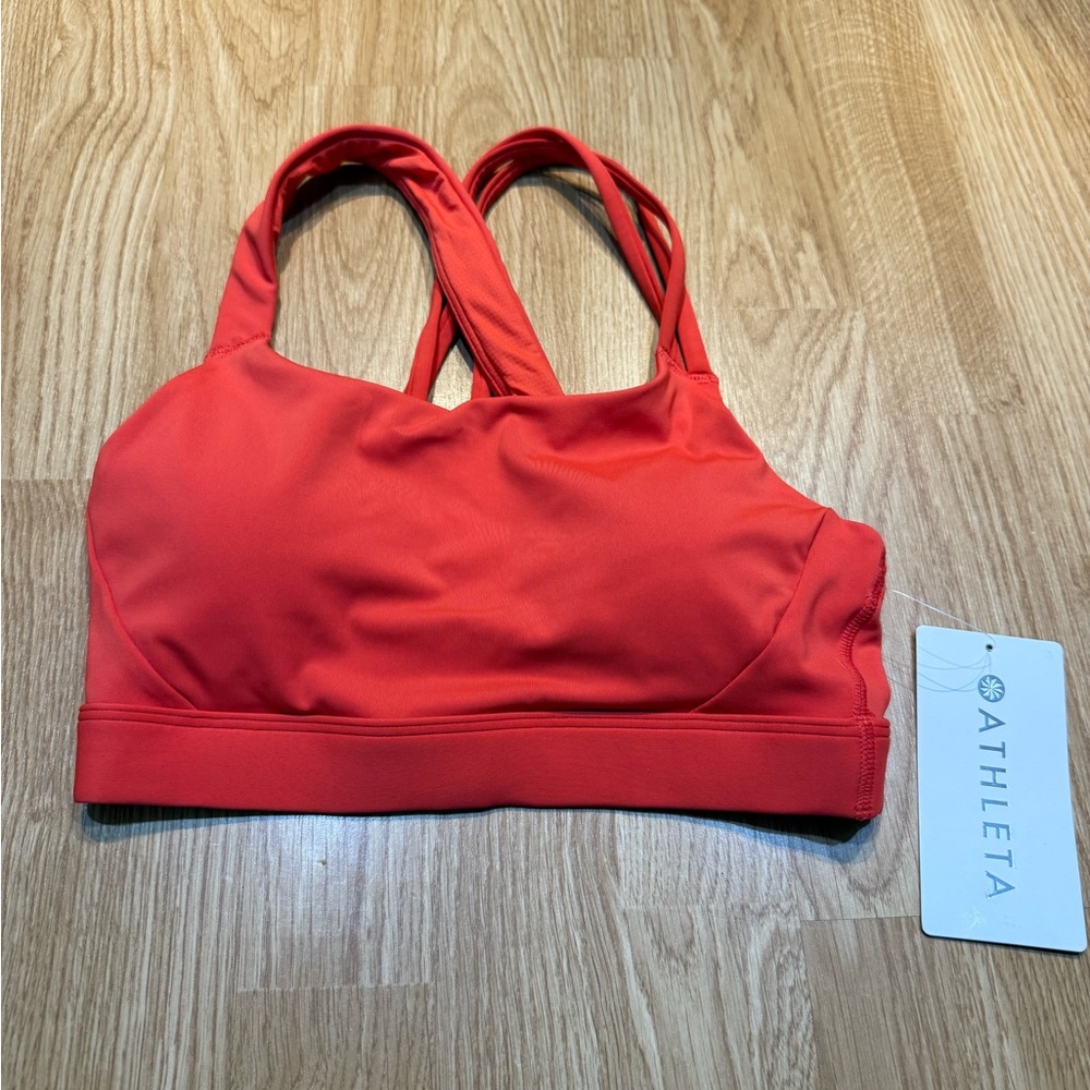 Athleta Train Free Sports Bra – Red | XS | NWT